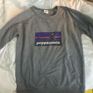 patagonia inspired peppa pig crewneck